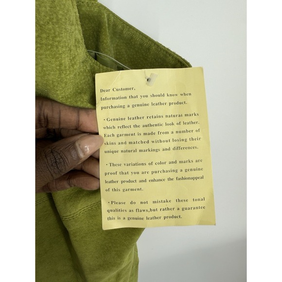 Vintage NWT $299 Newport News 100% Leather Suede Dress Size 8 Y2K 90s Funky - Picture 4 of 4